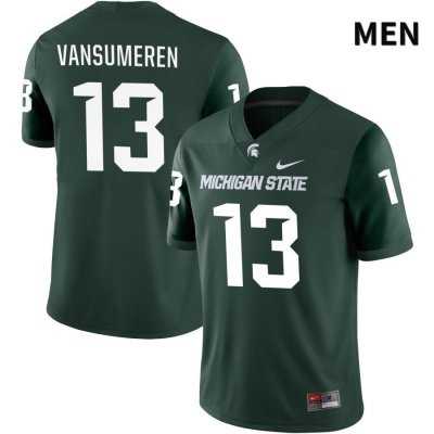 Men's Michigan State Spartans NCAA #13 Ben VanSumeren Green NIL 2022 Authentic Nike Stitched College Football Jersey HA32K22VH